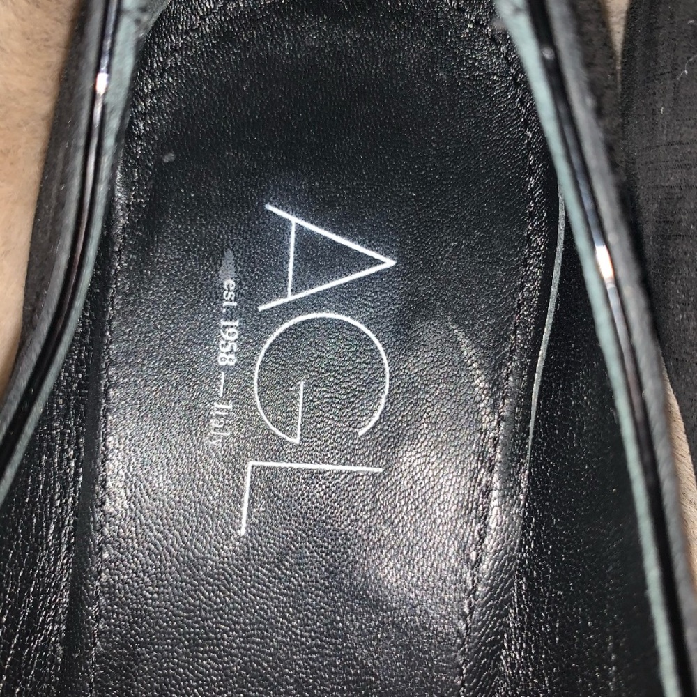 AGL Notch Ballet Flat In Black Texture - Picture 7 of 8